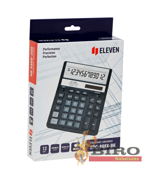 Calculator Eleven SDC888XBK, 12 digits, negru-argintiu, (203x158x31mm)
