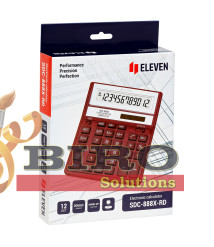 Calculator Eleven SDC888XRD, rosu – 12 cifre (203x158x31mm)