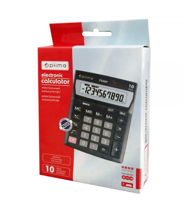 Calculator 10 digits OPTIMA O75507 (137x103x32 mm)
