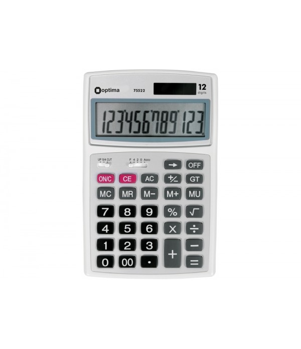 Calculator 12 digits OPTIMA O75522 (179x116x35 mm)