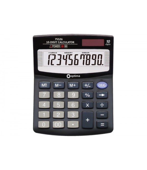 Calculator de birou Optima 10 digits, dimensiune 125x100x27 mm