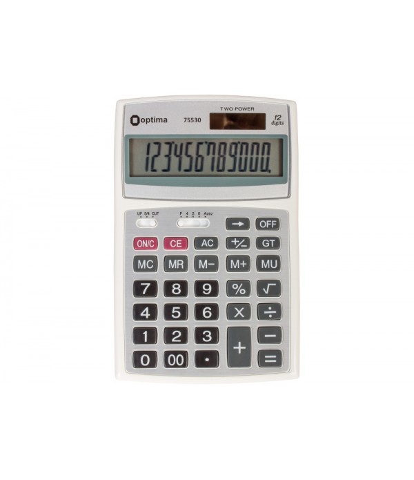 Calculator 12 digits OPTIMA O75530 (143x94x29 mm)
