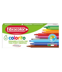 Carioci 6 culori FIBRACOLOR