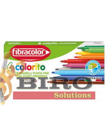 Carioci 6 culori FIBRACOLOR