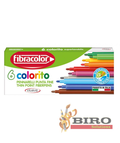 Carioci 6 culori FIBRACOLOR