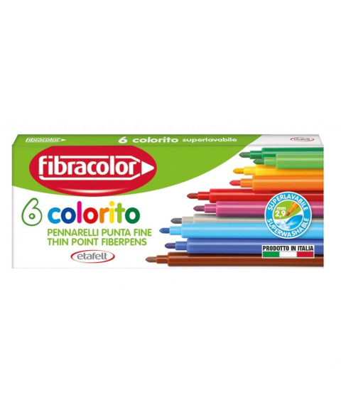Carioci 6 culori FIBRACOLOR