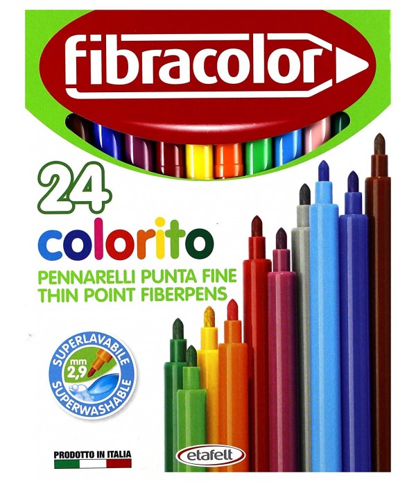 Carioci 24 culori FIBRACOLOR