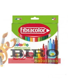 Carioci 18 culori FIBRACOLOR