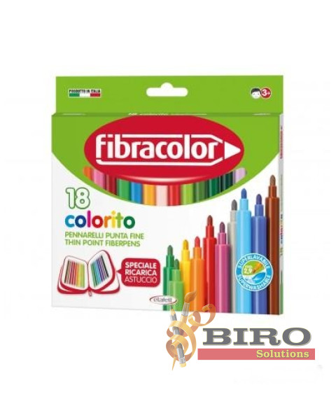Carioci 18 culori FIBRACOLOR