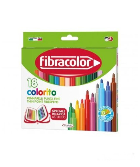 Carioci 18 culori FIBRACOLOR