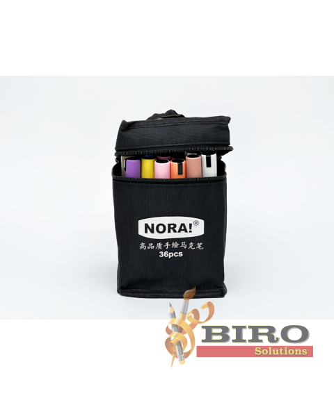 Marker acrilic, 36 de culori, NORA!, vârf rotund 2-3 mm