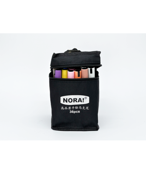 Marker acrilic, 36 de culori, NORA!, vârf rotund 2-3 mm