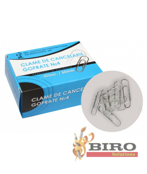 Clame de cancelarie 50 mm Gofrate 50 buc.
