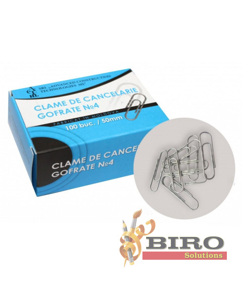 Clame de cancelarie 50 mm Gofrate 100 buc.