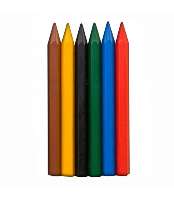 Creioane colorate cerate 6 culori, hexagon, 8x90mm ZOO