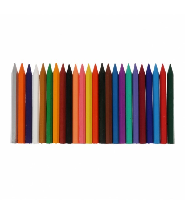 Creioane colorate cerate 24 culori, hexagon, ZOO