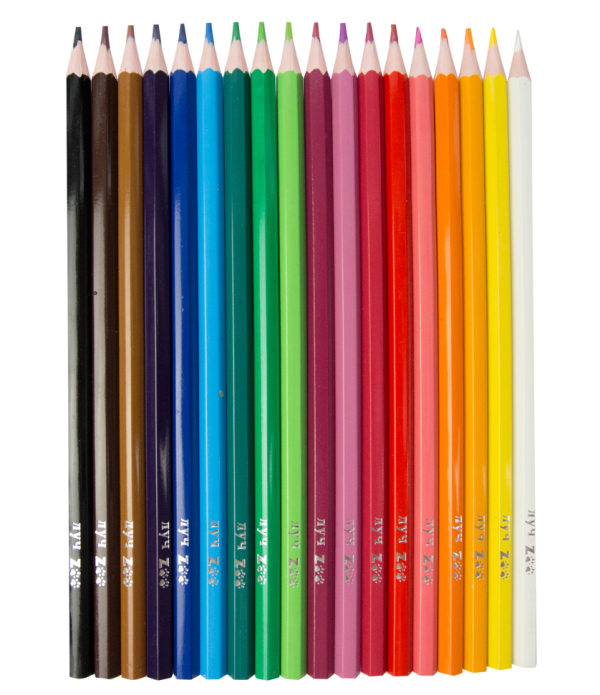 Creioane colorate 18 culori, din plastic, ZOO Луч