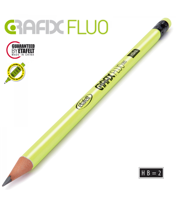 Creion simplu cu radieră Hi-Text Fluo