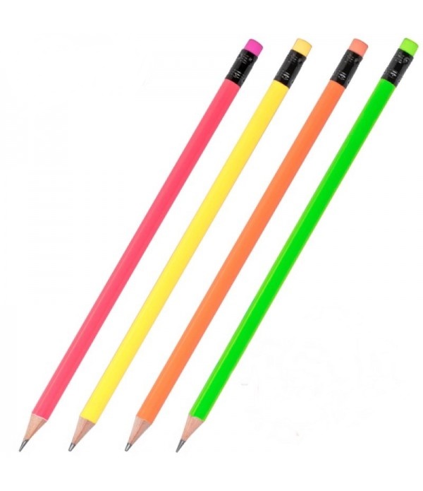 Creion simplu cu radieră BUROMAX Neon