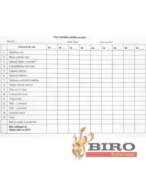 Fișă medicală de ambulator 025/E, A5, 60 foi