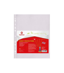 Folii de protecție lucioase A3 verticale, 40 mk, 50 buc, OPTIMA