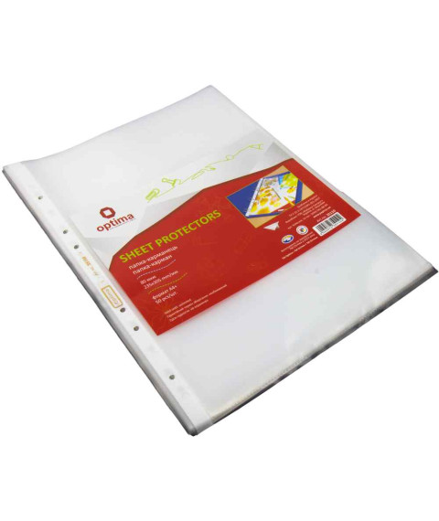 Folii de protecție lucioase A4, 80 mk, 50 buc, OPTIMA