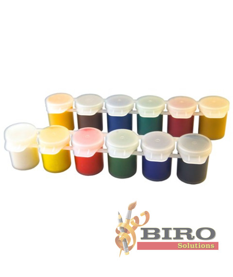 Guașă ZOO 12 culori, 15 ml BLOC