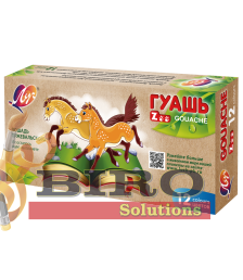 Guașă ZOO 12 culori, 15 ml BLOC