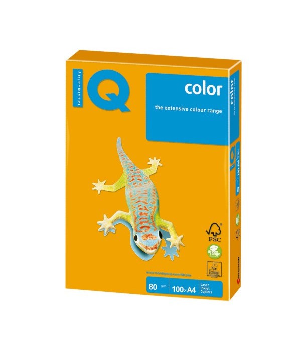 Hîrtie IQ Color A4, 80g/m2, auriu-închis, 500 foi