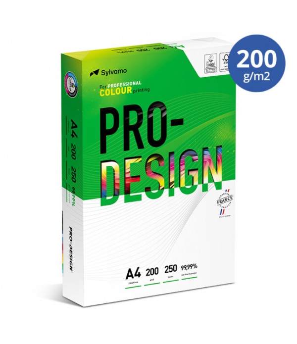 Hârtie pentru tehnica de birou PRO DESIGN, A4,(250 foi, 200 g/m2), clasa A++