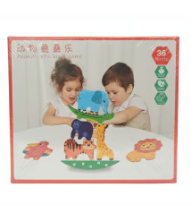 Joc de echilibru din lemn Animale, cod 1507D