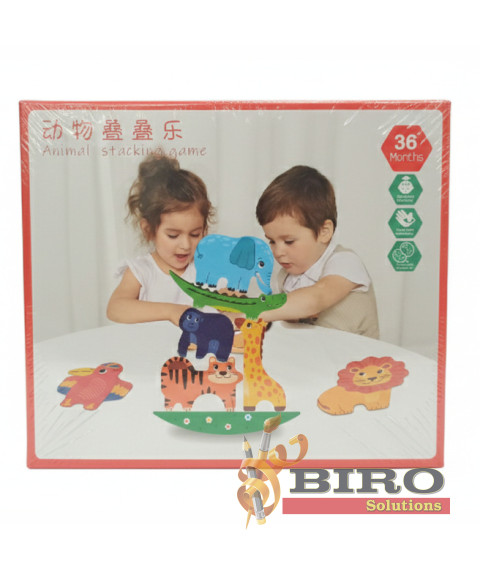 Joc de echilibru din lemn Animale, cod 1507D