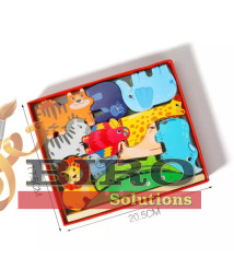 Joc de echilibru din lemn Animale, cod 1507D