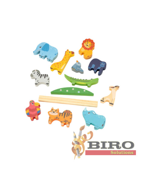 Joc de echilibru din lemn Animale, cod 1507D