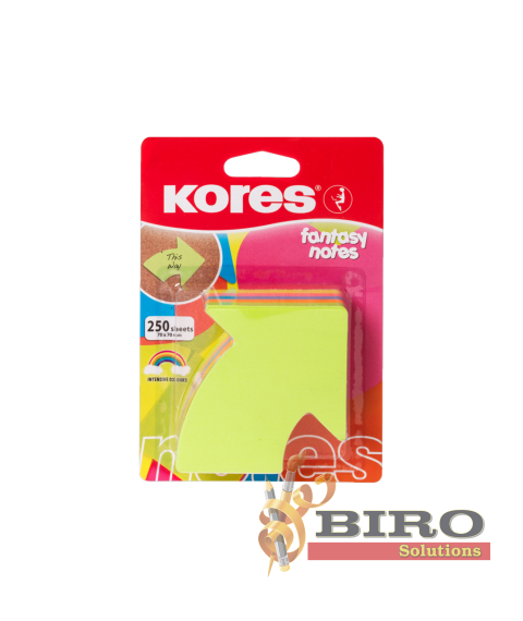 Notițe autoadezive Kores 250 foi (5 culori / săgeată) K48704