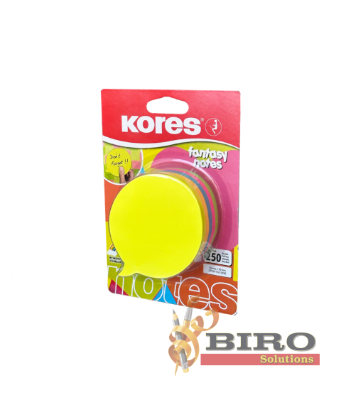 Notițe autoadezive Kores 250 foi (5 culori / OK) K48707