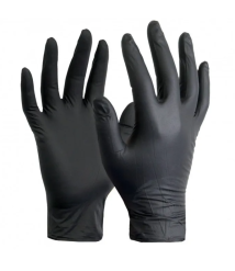 Mănuși din nitril negre, 100 bucăți / cutie