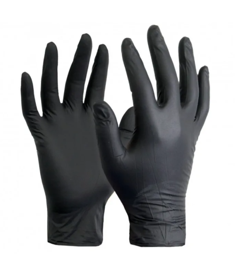 Mănuși din nitril negre, 100 bucăți / cutie