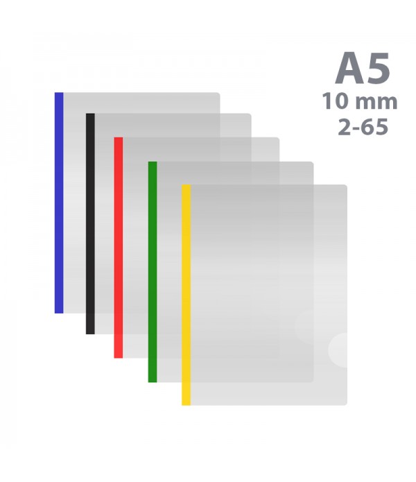Dosar plastic A5, cu baghetă 10mm, pentru 2-65 file, ECONOMIX