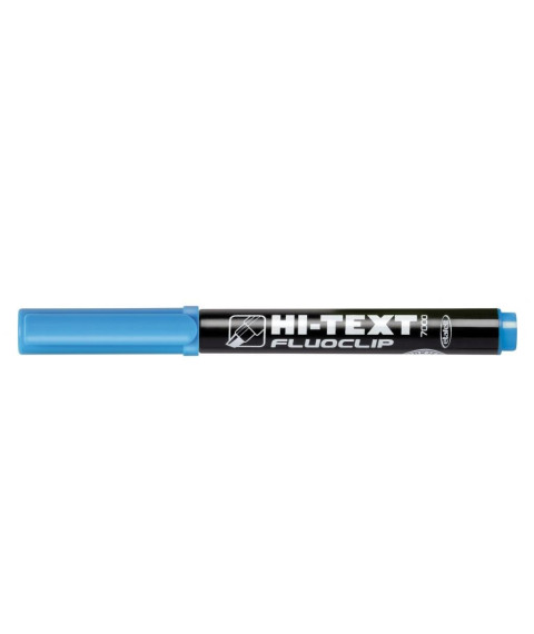 Textmarker albastru Hi-Text Fluoclip 7000