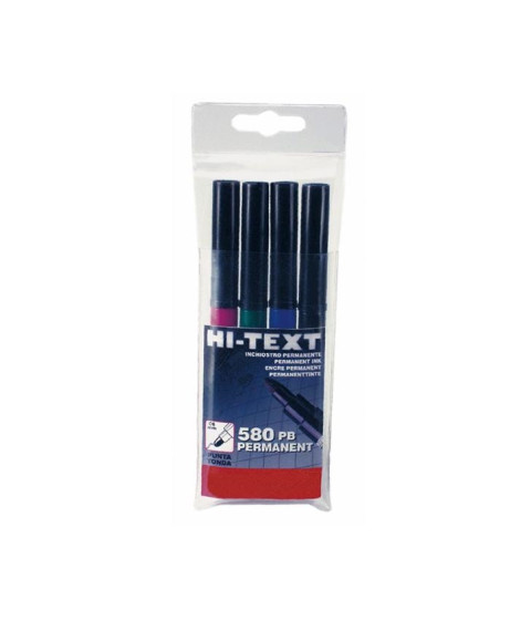 Set markere permanente Hi-Text, 4 Buc.