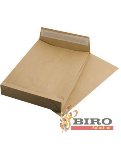 Plic ASIL B4, 250x353 mm, Kraft cu burduf 5 cm, banda siliconica