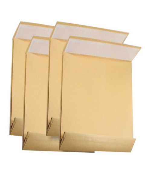 Plic ASIL B4, 250x353 mm, Kraft cu burduf 5 cm, banda siliconica