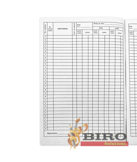 Registru de evidență a materialelor, hârtie offset, 48 foi