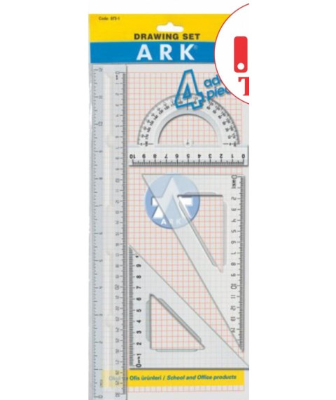 Set rigle 4 bucăți, 30 cm, ARK 073