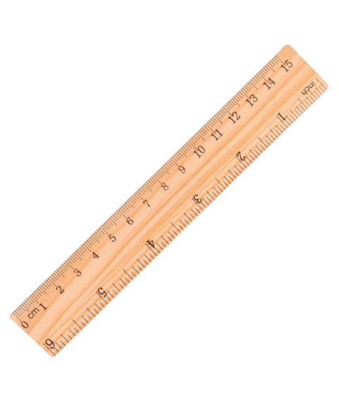 Riglă din lemn 15 cm