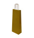 Pungă kraft pentru sticle, auriu, 14x9x40 cm