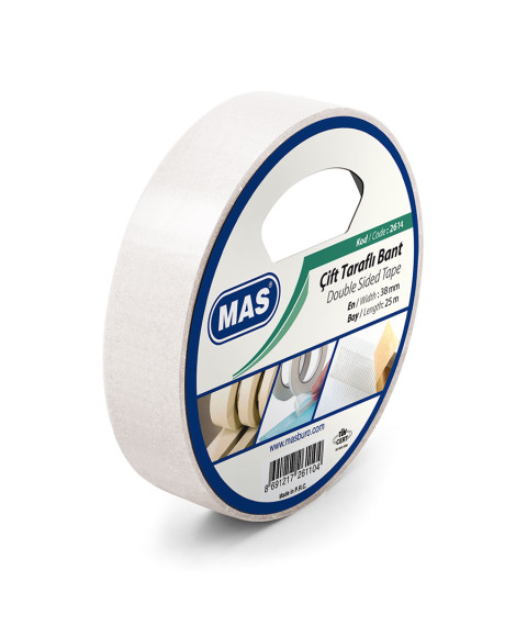 Bandă adezivă dublă 38mm x 25m MAS