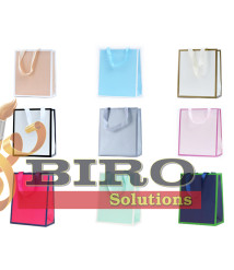 Pungă de cadouri orizontală mare, 54x44x16 cm, set 12 bucăți (mix)