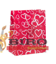Pungă pentru cadouri Valentines, 26,4x32,4x13,7 cm, set 24 bucăți (mix)